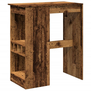Bartisch mit Regal, Altholz-Optik