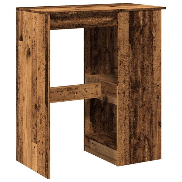 Bartisch mit Regal, Altholz-Optik
