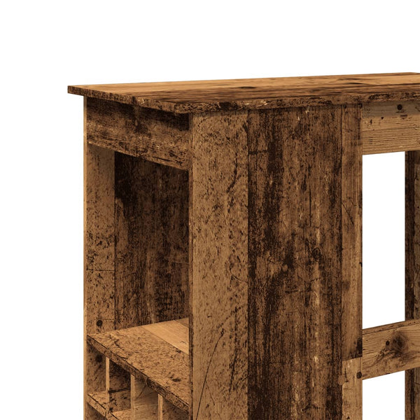 Bartisch mit Regal, Altholz-Optik
