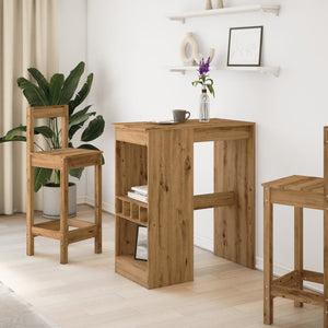 Bartisch mit Regal Artisan-Eiche 90 cm