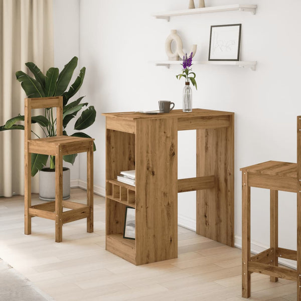 Bartisch mit Regal Artisan-Eiche 90 cm