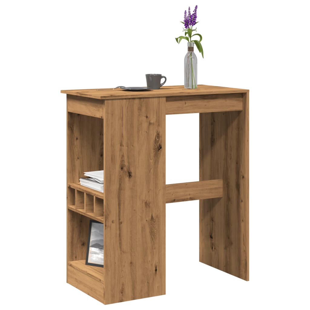 Bartisch mit Regal Artisan-Eiche 90 cm