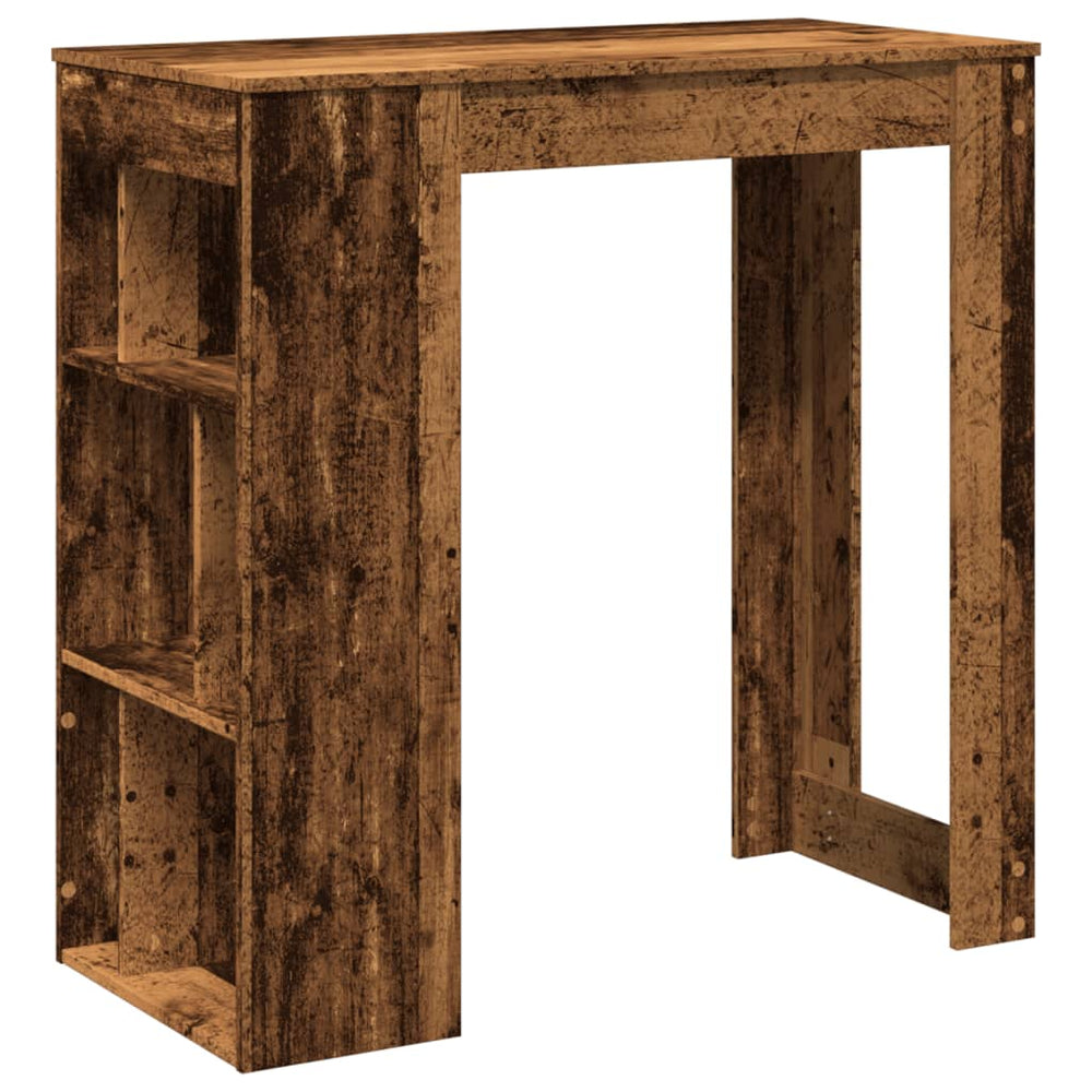 Bartisch mit Regal Altholz-Optik
