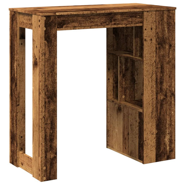 Bartisch mit Regal Altholz-Optik