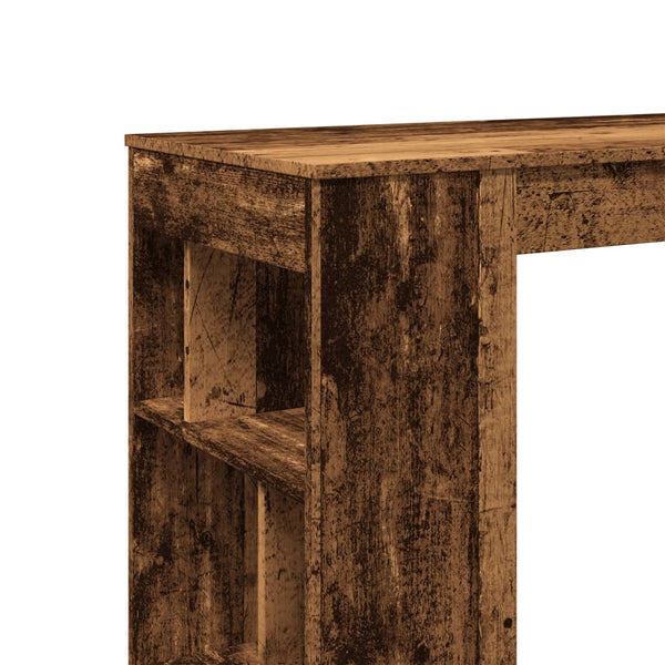 Bartisch mit Regal Altholz-Optik