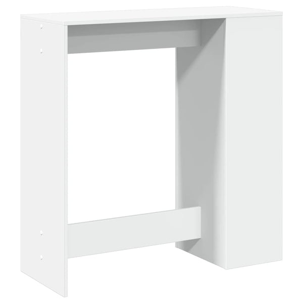 Bartisch mit Regal Weiß 101 cm