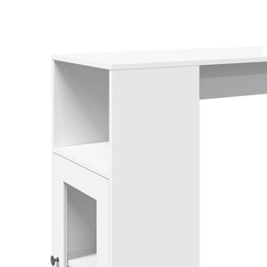 Bartisch mit Regal Weiß 101 cm
