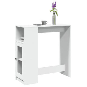 Bartisch mit Regal Weiß 101 cm