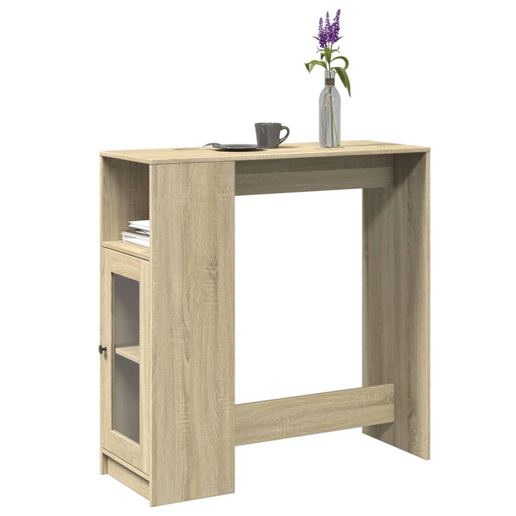 Bartisch mit Regal Sonoma-Eiche