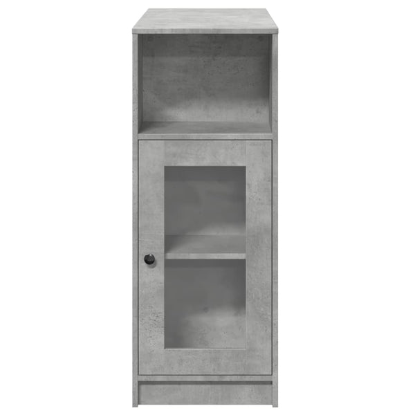 Bartisch mit Regal Betongrau 101 cm