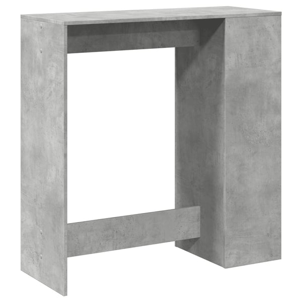 Bartisch mit Regal Betongrau 101 cm