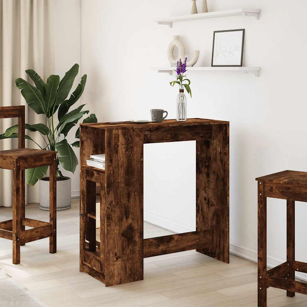 Bartisch mit Regal Räuchereiche