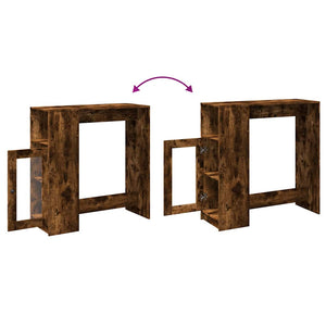 Bartisch mit Regal Räuchereiche
