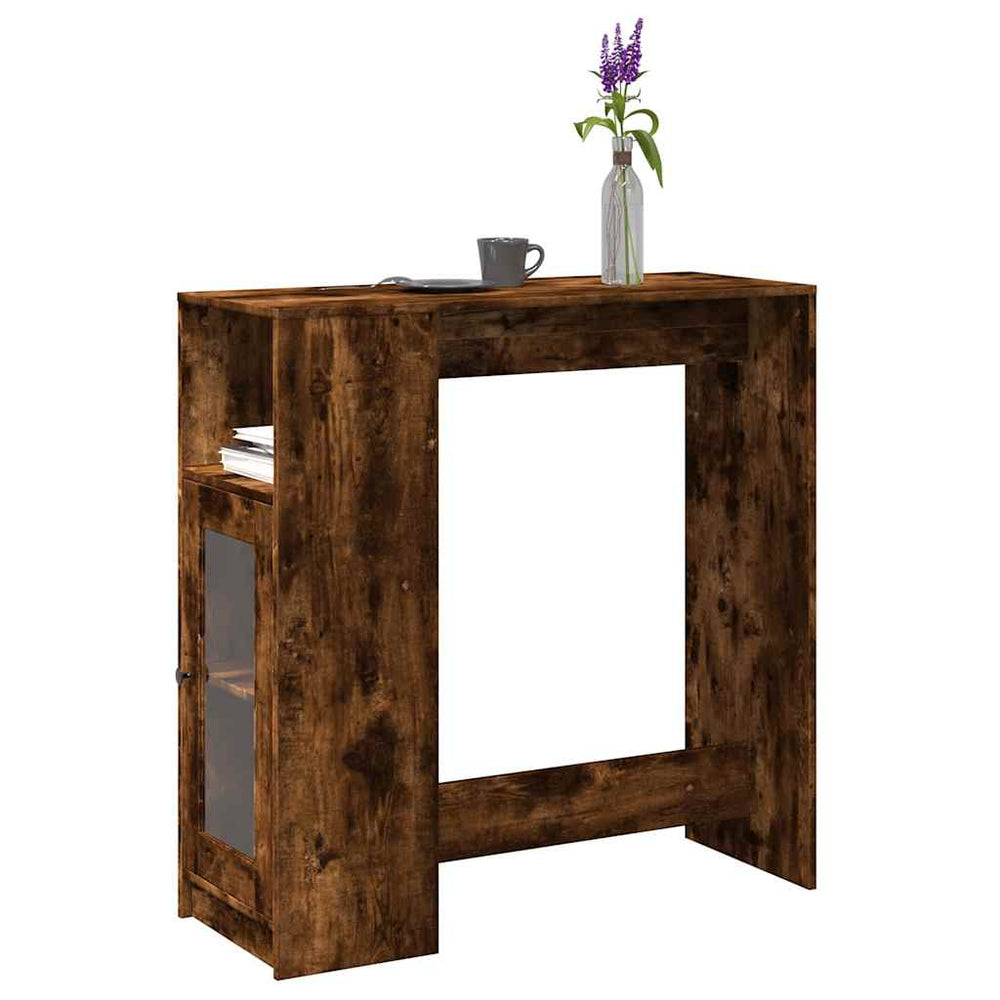 Bartisch mit Regal Räuchereiche