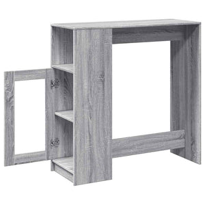 Bartisch mit Regal Grau Sonoma 101 cm