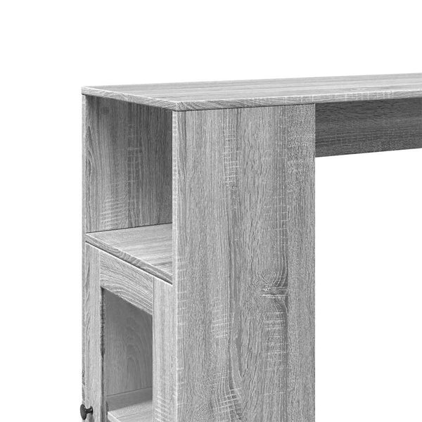 Bartisch mit Regal Grau Sonoma 101 cm