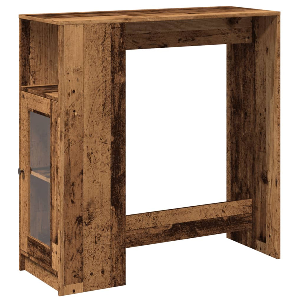 Bartisch mit Regal in Altholz-Optik