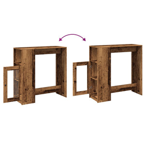 Bartisch mit Regal in Altholz-Optik