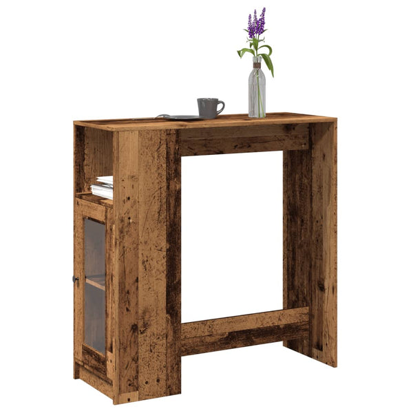 Bartisch mit Regal in Altholz-Optik