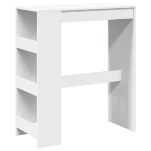 Bartisch mit Regal Weiß 90x40x103,5 cm