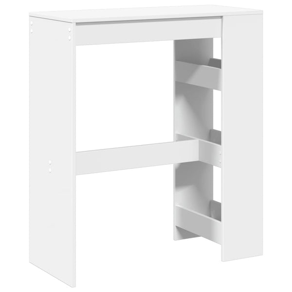 Bartisch mit Regal Weiß 90x40x103,5 cm