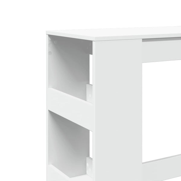 Bartisch mit Regal Weiß 90x40x103,5 cm