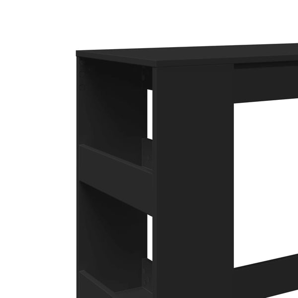 Bartisch mit Regal Schwarz 90x40 cm