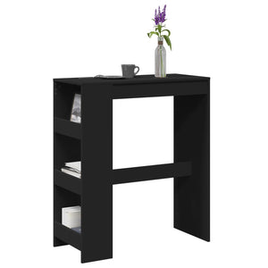 Bartisch mit Regal Schwarz 90x40 cm