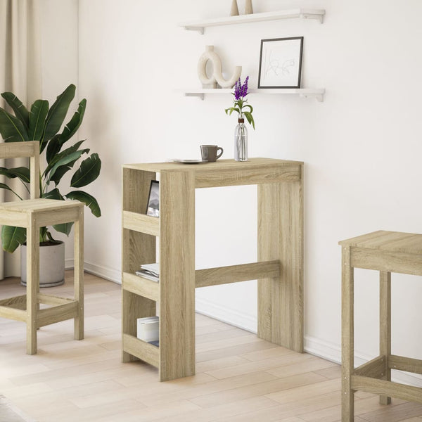 Bartisch mit Regal Sonoma Eiche 90x40 cm