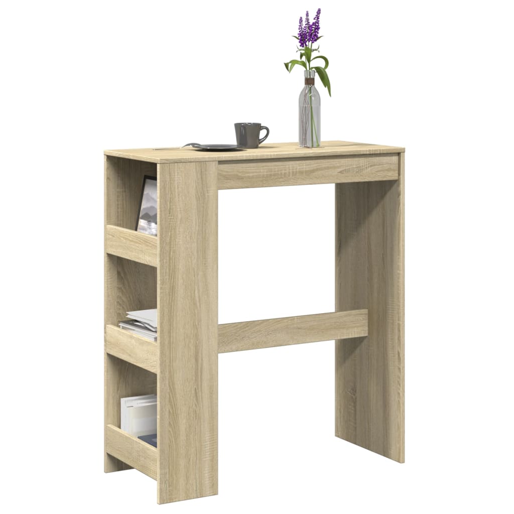 Bartisch mit Regal Sonoma Eiche 90x40 cm