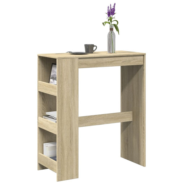 Bartisch mit Regal Sonoma Eiche 90x40 cm