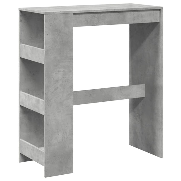 Bartisch mit Regal Betongrau 90x40x103,5 cm