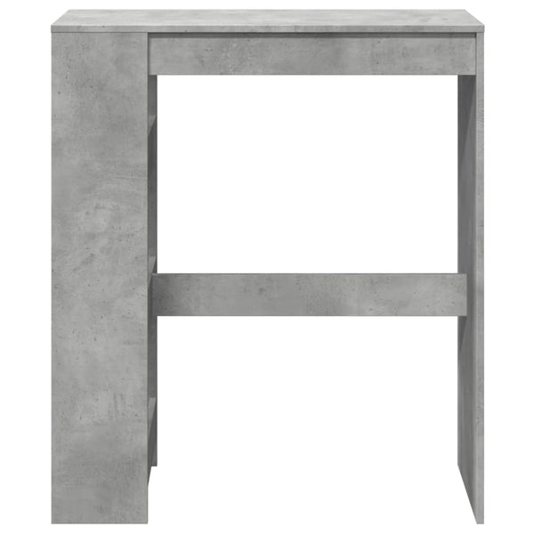 Bartisch mit Regal Betongrau 90x40x103,5 cm