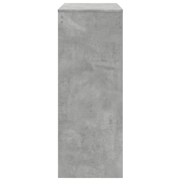 Bartisch mit Regal Betongrau 90x40x103,5 cm
