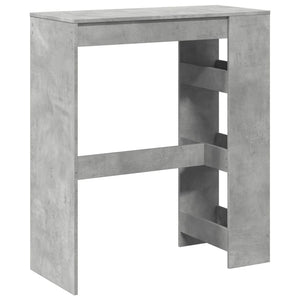 Bartisch mit Regal Betongrau 90x40x103,5 cm