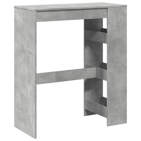 Bartisch mit Regal Betongrau 90x40x103,5 cm