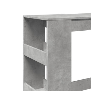 Bartisch mit Regal Betongrau 90x40x103,5 cm