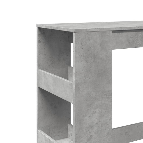 Bartisch mit Regal Betongrau 90x40x103,5 cm