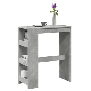 Bartisch mit Regal Betongrau 90x40x103,5 cm