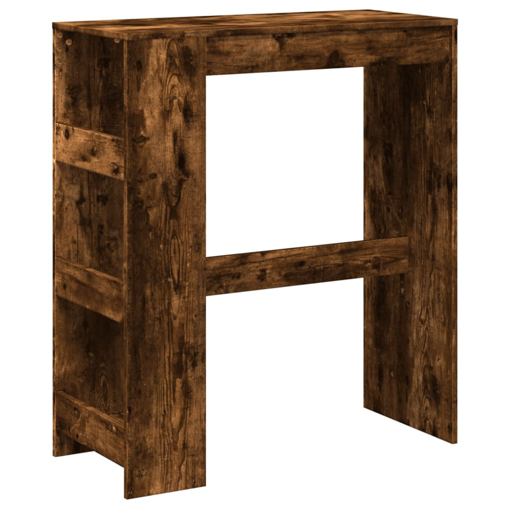 Bartisch mit Regal Räuchereiche 90 cm
