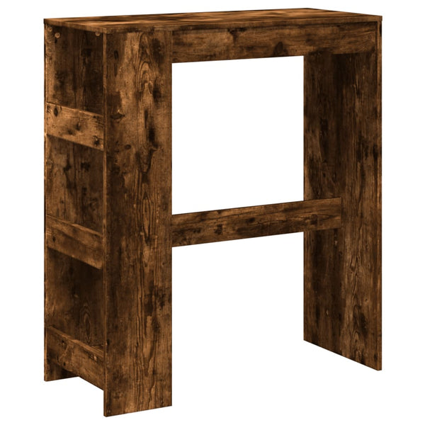Bartisch mit Regal Räuchereiche 90 cm