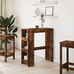 Bartisch mit Regal Räuchereiche 90 cm