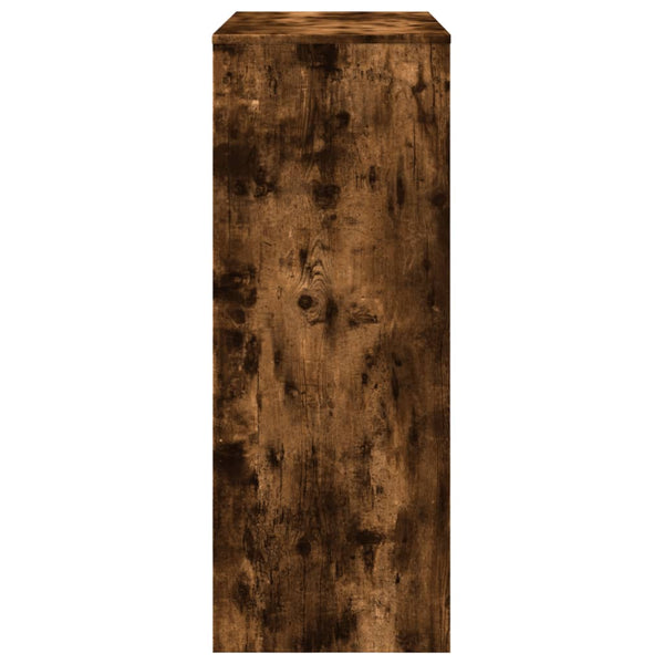 Bartisch mit Regal Räuchereiche 90 cm