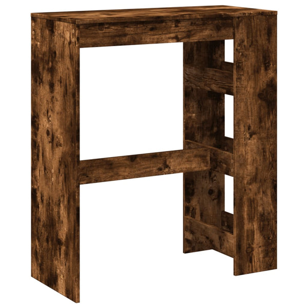 Bartisch mit Regal Räuchereiche 90 cm