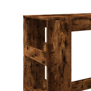 Bartisch mit Regal Räuchereiche 90 cm