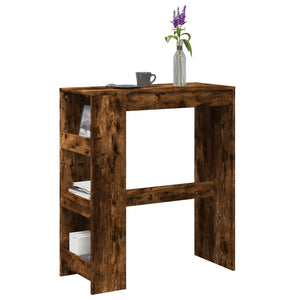 Bartisch mit Regal Räuchereiche 90 cm
