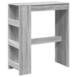 Bartisch mit Regal Grau Sonoma 90x40x103,5 cm