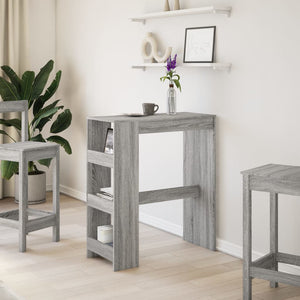 Bartisch mit Regal Grau Sonoma 90x40x103,5 cm