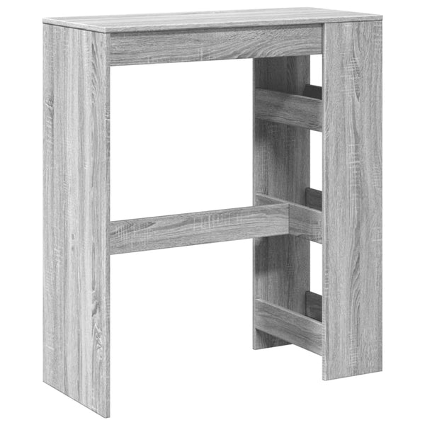 Bartisch mit Regal Grau Sonoma 90x40x103,5 cm