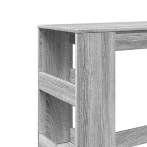 Bartisch mit Regal Grau Sonoma 90x40x103,5 cm